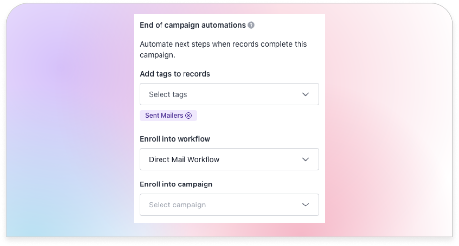 End of Campaign Automations